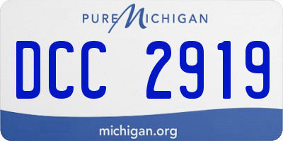 MI license plate DCC2919