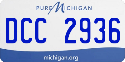 MI license plate DCC2936