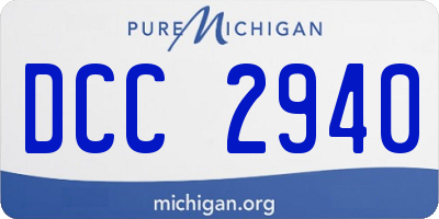 MI license plate DCC2940