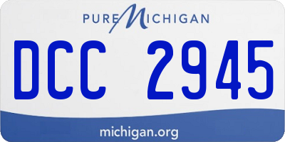 MI license plate DCC2945
