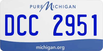MI license plate DCC2951