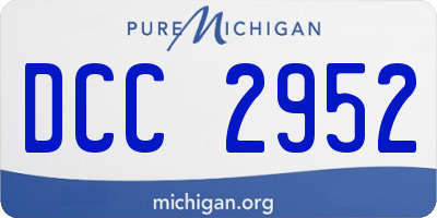 MI license plate DCC2952