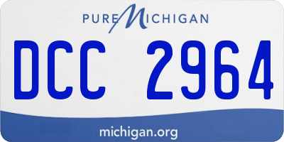 MI license plate DCC2964