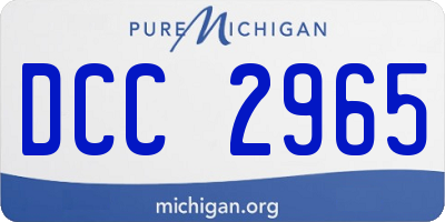 MI license plate DCC2965