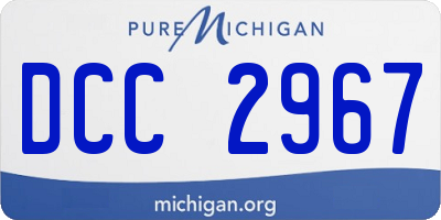 MI license plate DCC2967