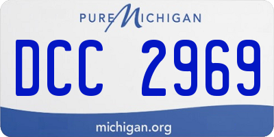 MI license plate DCC2969