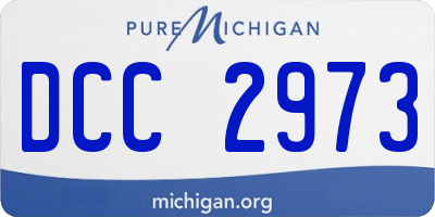 MI license plate DCC2973