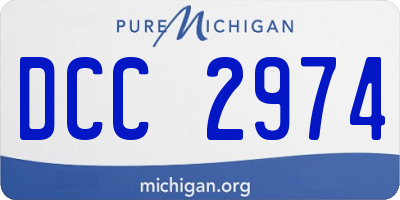 MI license plate DCC2974