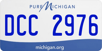 MI license plate DCC2976