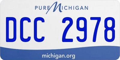 MI license plate DCC2978