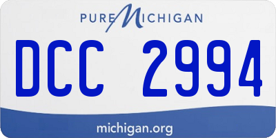 MI license plate DCC2994