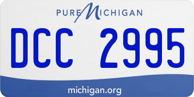 MI license plate DCC2995