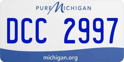 MI license plate DCC2997