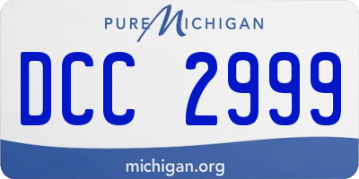 MI license plate DCC2999