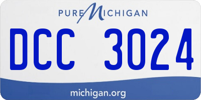MI license plate DCC3024