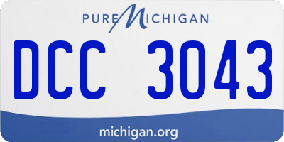 MI license plate DCC3043