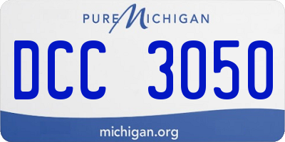 MI license plate DCC3050