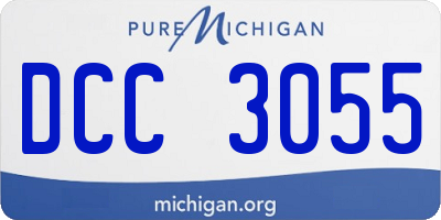 MI license plate DCC3055
