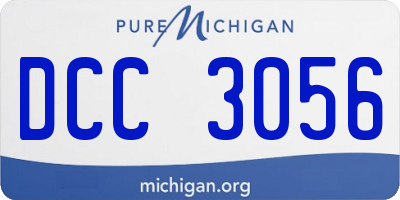 MI license plate DCC3056