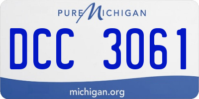 MI license plate DCC3061