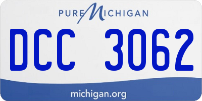 MI license plate DCC3062