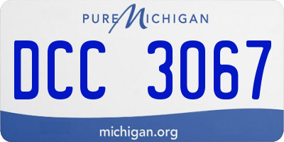 MI license plate DCC3067