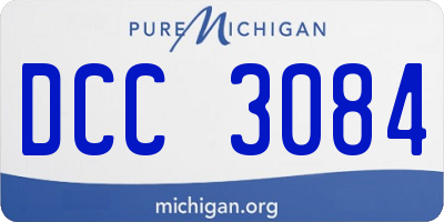 MI license plate DCC3084