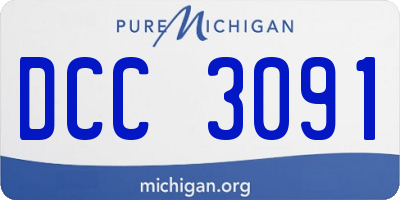 MI license plate DCC3091