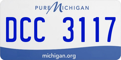 MI license plate DCC3117