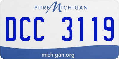 MI license plate DCC3119