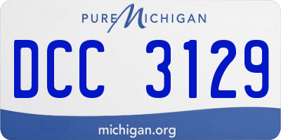 MI license plate DCC3129