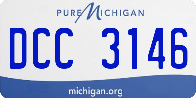 MI license plate DCC3146