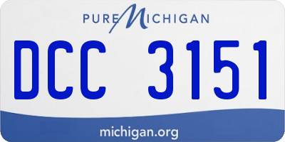 MI license plate DCC3151