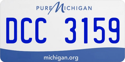 MI license plate DCC3159