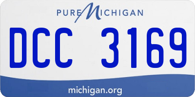 MI license plate DCC3169
