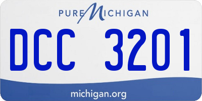 MI license plate DCC3201