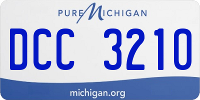 MI license plate DCC3210
