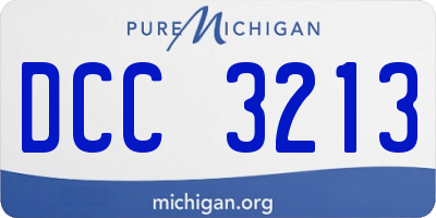 MI license plate DCC3213
