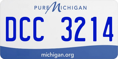 MI license plate DCC3214