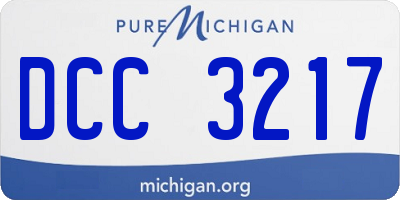 MI license plate DCC3217