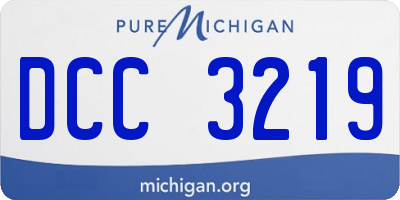 MI license plate DCC3219