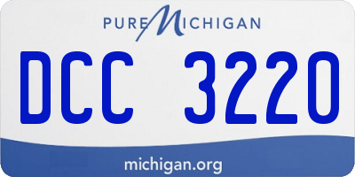 MI license plate DCC3220