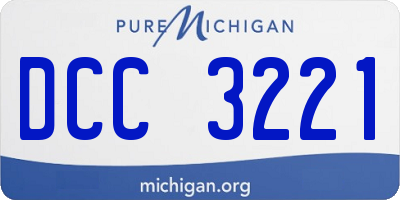 MI license plate DCC3221
