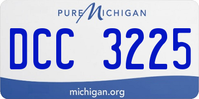 MI license plate DCC3225