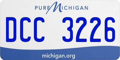 MI license plate DCC3226