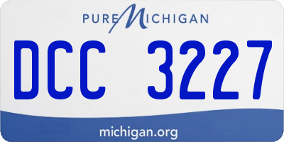 MI license plate DCC3227