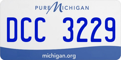 MI license plate DCC3229