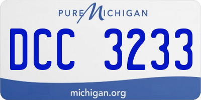 MI license plate DCC3233