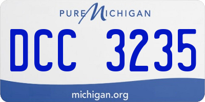 MI license plate DCC3235