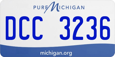 MI license plate DCC3236